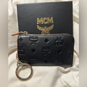 MCM Klara Monogram Zip Mini Wallet